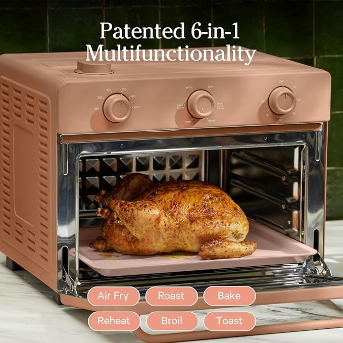 Our Place Large Wonder Oven | 6-In-1 Toxin-Free Air Fryer & Toaster with Steam Infusion | Family-Sized 32QT, 1700W Countertop Design | Includes Bake Tray, Fryer Basket, Large Racks | Spice