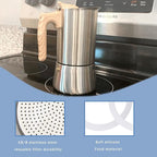 Sivaphe Replacement 4 Cup Moka Pot Infuser Parts for Stainless Steel Italian Stovetop Espresso Coffee Maker, 1 Coffee Filter and 3 Silicone Gasket Seals