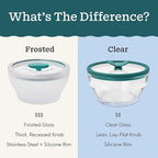 Anyday 4-Cup Microwave Cookware & Glass Container with Glass Lid, Plastic-Free Deep Food Storage | Stackable Airtight Steamer with Vented Lid for Microwave-Safe Reheating, Steaming Vegetables & Rice