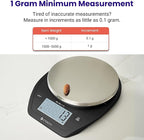 Etekcity 0.1g Food Scale, Bowl, Digital Grams and Ounces for Weight Loss, Dieting, Baking, Cooking, and Meal Prep, 11lb/5kg, Stainless Steel Black