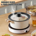 Universal Lid for Pots Pans and Skillets, Pan Cover Fit 9", 9.5",10" Diameter Cookware, Silicone Replacement Lids with Tempered Glass for Frying Pans, Cast Iron