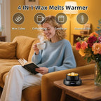Mug Warmer for Desk, Electric Coffee Cup Warmer 8H Auto Shut Off Candle Warmer for Home Office, Smart Tea Beverage Coffee Warmer with 3 Temperature Setting, Wax Melt Warmer Scented Oil Wax Cube Melter