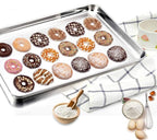 TeamFar Baking Sheet, 17.6’’ x 13’’ x 1’’ Stainless Steel Large Cookie Sheet Half Baking Pans, Non-toxic & Healthy, Easy Clean & Dishwasher Safe, Heavy Duty & Sturdy- Set of 2