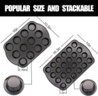 12+24 Muffin Pan Set (2 Pack) - Nonstick Cupcake Tins Dark Gray | Heavy Duty Carbon Steel, Rustproof, Oven Safe Baking Gift