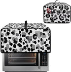 Leopard Print Toaster Oven Dust Cover, Heat-Resistant Case for Toaster Oven, Heavy Duty Washable Dust Cover Fit Most Small Appliance, (Large-18.5*22.5*12.99 inches)