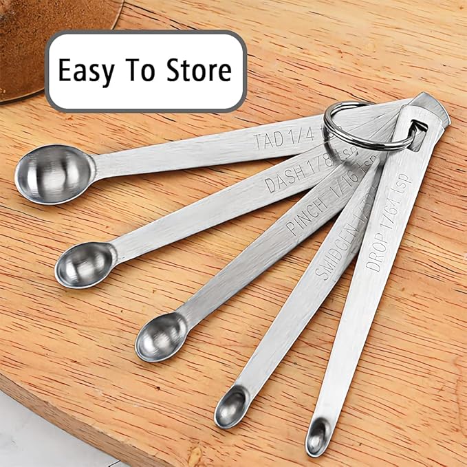 1PCS 1/16 Teaspoon(1/16tsp, 0.31ml, Pinch) Single Tiny Measuring Spoon, Small Individual Stainless Steel Measure Spoons Only