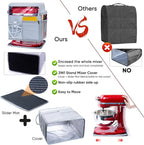 BAGSPRITE Stand Mixer Cover with Detachable Appliance Sliders Base Compatible with KitchenAid Mixer-Storage Bag for 6/7/8 Quart with Pockets for Kitchen Aid Accessories and Attachments