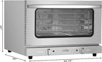 KoolMore 23 in. Commercial Countertop Convection Oven for Half-Size Pans with 4 Racks 1600W of Power in Stainless-Steel, ETL Listed for Safety and Sanitation (KM-CTCO-15)