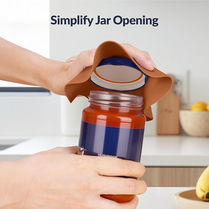 NIHOME Silicone Jar Opener – 6 Inch Large Anti-Slip Grip Pads, Premium 100% Food-Grade Silicone, Stylish Designer Colors, Multi-Purpose Heat-Resistant Mat & Coaster, Set of 6 (Vintage Colors)
