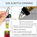 6 Pack Measured Liquor Pour Spout, Liquor Bottle Pourers, Measure Pour Spout for Liquor Bottles, Bottle Pourers for Alcohol, Shot Pourer Cocktail Liquor Dispenser Bar Bartending Tool -1.5oz/45ml