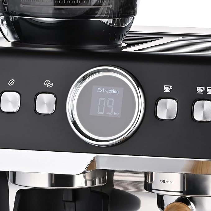 Tru Fully Automatic 19 Bar Espresso Machine with Grinder