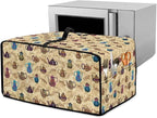 Coffee Kettle Print Toaster Oven Dust Cover, Fingerprint Protectors and Greasy Protection Machine Washable Universal Toaster Oven Protector for Kitchen, (Large-18.5*22.5*12.99 inches)
