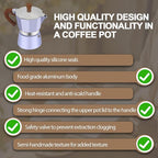 Aluminum 12 Cup 600ml Moka Pot Express Coffee Maker Stovetop Espresso Colorful Coffeemaker Italian Classic Style Brewing Greca Cafe Mocha Machine for Cafeteras Lover Camping Travel and Home Use 20oz