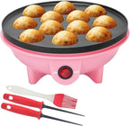 Electric Takoyaki Maker With Free Takoyaki Tools for Takoyaki Octopus Ball Cake Pop Ebelskiver 8 Inches Nonstick