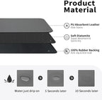 HotLive Dish Drying Mat for Kitchen Counter, Heat Resistant Drainer Mats with Non-slip Rubber Backed, Hide Stain Kitchen Super Absorbent Draining Mat, Easy to Clean Dish Rack Pad, Dark Grey 18"x24"