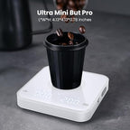 Maestri House Mini Coffee Scale with Timer, USB-C Rechargeable Espresso Scale, 2kg/0.1g Accurate Scale for Espresso and Pour-Over Coffee, Portable Digital Kitchen Scale with Auto Timer (White)