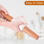 AISOSO French Rolling Pin, 15.75 Inches Wood Rolling Pins for Baking, Extra Long Classic Wooden Dough Roller for Fondant Pizza Pie Crust Cookie Pastry, Kitchen Baking Essentials, Brown