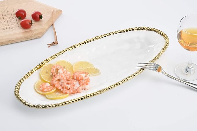 Pampa Bay Golden Salerno Oval Serving Piece