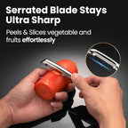 Vegetable Peeler, Premium Stainless Steel Potato Peeler, High Tensile Ultra Sharp Blade Fruit and Food Slicer, I Shaped with Ergonomic Non-Slip Handle, Dishwasher Safe with 5 Years Warranty