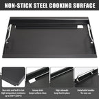 SafBbcue Full Size Griddle Inserts for Oklahoma Joes Longhorn Smoker Grill 15202029 16202046 1767150 Flat Top Griddle for Chargriller 5050 5650 3008 Member's Mark GR2234801-MM-00, Carbon Steel