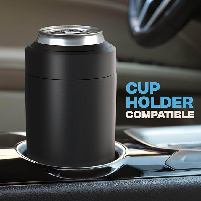 Frost Buddy Universal Can Cooler - Fits all - Stainless Steel Can Cooler for 12 oz & 16 oz Regular or Slim Cans & Bottles - Stainless Steel (Gumdrop)