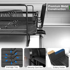 Runnatal Dish Drying Rack Extendable, Large Dish Rack with Drainboard, Utensil Holder, Cup Holder, Expandable Dish Drainer for Kitchen Counter, 20.5"-27.6" L x 12.6" W