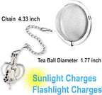 3pcs Tea Infuser TeaSanavie Loose Tea Steeper Stainless Steel Fine Mesh Tea Ball Loose Leaf Tea Infusers Glow In The Dark Cute Heart Pendant Tea Diffuser with Elephant Cat Dophine Charms Tea strainer