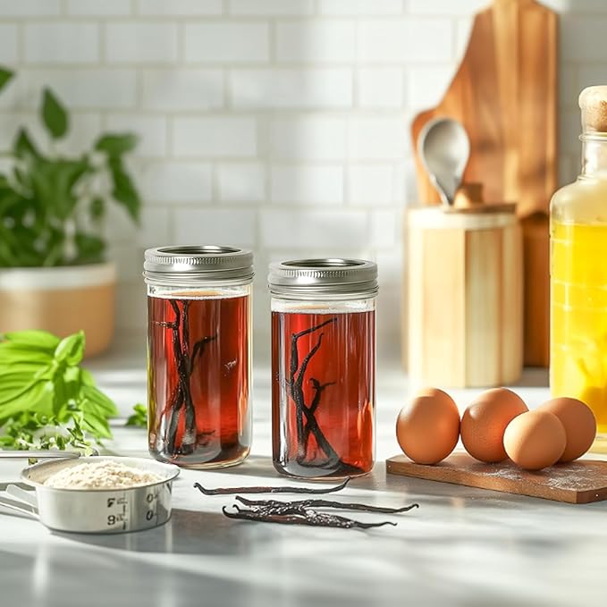 ComSaf 12 oz Mason Jars with Lids 6 Pcs, Regular Mouth Canning Jars with Seal Bands, 12 oz Glass Jar with lid for Soft Drinks, Juice, Jam, Jelly, Sauce, Dessert, Overnight Oats, Pickles
