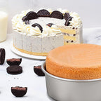 HomeMall 8 x 3 Inch Aluminum Round Cake Pan, 3-Piece Set Cake Baking Pans, Round Layer Cake Baking Pans for Birthday Wedding Home Kitchen DIY Baking Tools, Heavy Sturdy & Healthy, Oven Safe