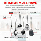 Chef Craft 10230 1-Piece Stainless Steel Solid Spoon,13-Inch