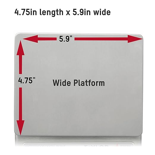 Taylor TE10CSW 10-Pound Water Resistant Digital Portion Control Scale, Multi-Functional Food Scale for Precise Weight Measuring and Portion Control, Tare Function, NSF, Stainless Steel Platform