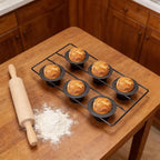 6 Cups Popover Pans, Nonstick Muffin Cupcake Pan, Pudding Cakes Bakeware Tray Mold Popover for Oven Baking Muffins Quiches Homemade Bakery Kitchen