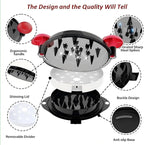 Chicken Shredder Tool Twist Pro - Large Meat Shredder for Chicken Breast, Pulled Pork, Beef with Upgraded Stainless Steel Spikes Wall Mounted Design BPA-Free Kitchen Essentials Gadgets (Red/Black)