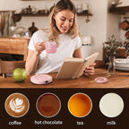 Coffee Mug Warmer & You are Awesome Mug Set, Electric Cup Warmer for Desk, Beverage Warmer with 4 Temperature Setting, 8-Hours Auto Shut Off