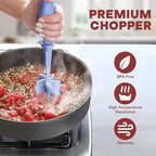 2Pcs Meat Chopper, Hamburger Grinder, Premium Heat Resistant Smasher for Ground Beef, Burger Grinder Nylon Potato Mix Tool-Purple