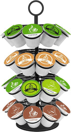 KIMIUP Coffee Pod Holder, K Cup Organizer Compatible with K-Cups(36 Pods), Kitchen Detachable Coffee Pod Organizer for Countertop, Spins 360-Degrees