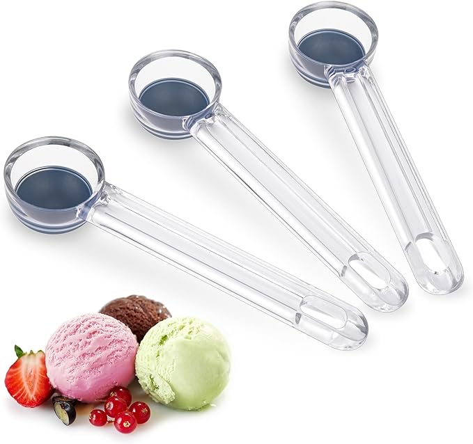 Cookie Scoop Set 1 Tablespoon, Size #60 Cookie Dough Scooper for Baking, 15 ml/0.5 oz Ice Cream Scoop, Acrylic Scoop, Comfortable Grip
