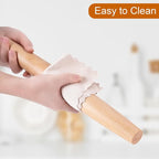 AISOSO French Rolling Pin, 15.75 Inches Wood Rolling Pins for Baking, Extra Long Classic Wooden Dough Roller for Fondant Pizza Pie Crust Cookie Pastry, Kitchen Baking Essentials, Light Yellow