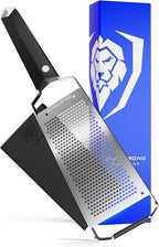 Dalstrong Professional Wide Cheese Grater - Fine - #304 Stainless Steel Blade - G10 Handle Kitchen Shredder - w/Blade Guard - Hard Cheese, Parmesan, Spices, Carrot, Garlic, Ginger - NSF Certified