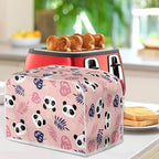 JEOCODY Pink Panda Print Toaster Cover - 2 Slice, Dust and Fingerprint Free, Machine Washable