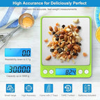 Digital Scale, 3000g, 0.01 Ounces, 0.1 Grams Accuracy Mini Kitchen Food Scale with 2 Trays, Pocket Scale for Jewelry, Coffee, LCD Display, Tare Function, Stainless Steel