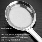 Sieve Fine Mesh Strainer Set Stainless Steel Metal Flat Cooking Skimmer Ladle Colander With Handle Food Strainer Kitchen Tools For Kitchen Baking Oil Filter Flour Sifter Foam,L M Small 3Pack