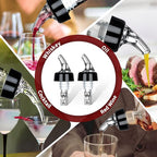 SuproBarware Automatic Measured Bottle Pourer - Quick Shot Spirit Measure Pourer Drinks Wine Cocktail Dispenser Home Bar Tools - 2 pack 1.5oz