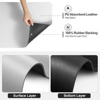 Ecotrim - Dish Drying Mat for Kitchen Counter | Coffee Bar Mat for Countertops | Heat Resistant Drainer Mat with Non-slip Rubber Backed | Hide Stain Kitchen Absorbent Draining Mat | Light Grey 16"x20"