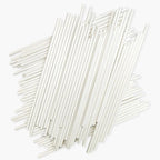 300 Count 4 INCH White Paper Lollipop Sticks,Cake Pop Sticks,Sucker Sticks for Cookies,Rainbow Candy,Chocolate,Cake Topper(Dia 3.5mm)
