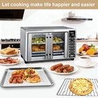 Toaster Oven Replacement Parts for Gourmia GTF7655 GTF7460 GTF7465, Air Fryer accessories Toaster Oven Air Fryer 17 cooking presets 1700W french door digital air fryer oven 24L capacity