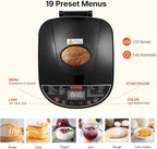VEVOR Bread Maker, 19-in-1 2LB Dough Machine, Nonstick Ceramic Pan Automatic Breadmaker with Gluten Free Setting, Whole Wheat Bread Making, Digital, Programmable, 3 Loaf Sizes, 3 Crust Colors
