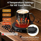 Coffee Mug Warmer & Awesome Mug Set, Smart Heated Electric Coffee Cup Warmer for Desk Office, 4 Temperature Control Tea Coffee Beverage Warmer, 8 Hours Auto Shut Off, Birthday Gifts for Women Man