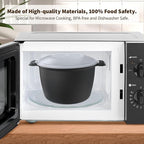 Professional Large Micro Cookware 3 Quart, Microwave Rice Cooker, Microwave Steamer for Vegetables, Safe as Mixing and Serving Bowls, Food Storage Container, Cooker for Microwave- BPA Free, Dishwasher Safe