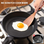 Wooden Spoons for Cooking, 12PCS Teak Wooden Kitchen Utensil Set with Spoon Rest - Smooth Finish, Non-Stick, Comfortable Grip, Heat Resistant Cooking Utensils Set